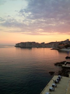 The City of Dubrovnik at dusk 